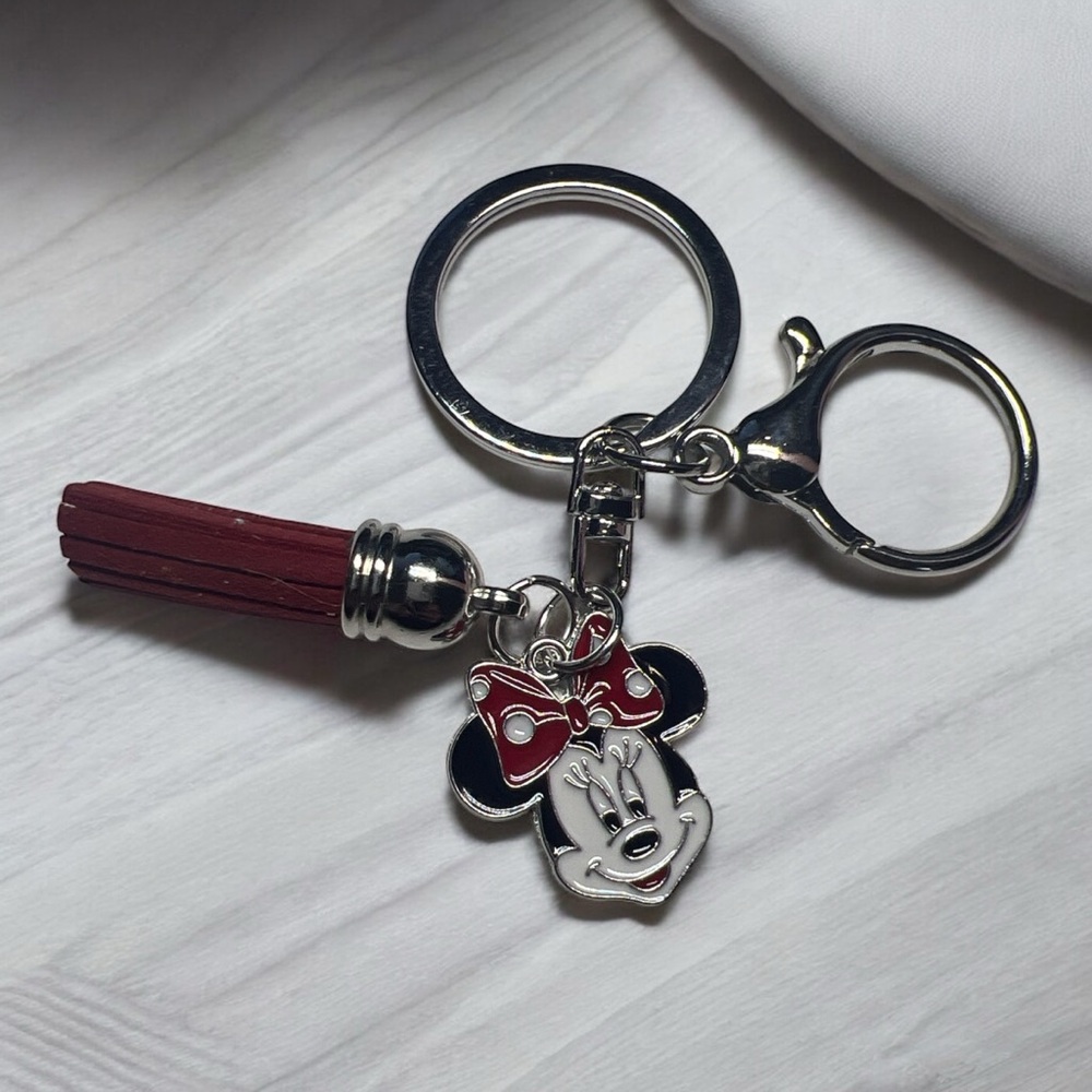 Keychain with Red Tassel